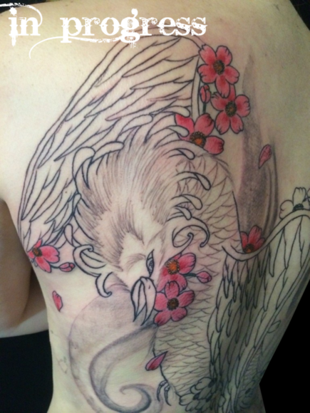 女性・バックピース・鳳凰制作開始!!! : 2FACE TATTOO STUDIO 女性・バックピース・鳳凰制作開始!!! : 2FACE TATTOO STUDIO