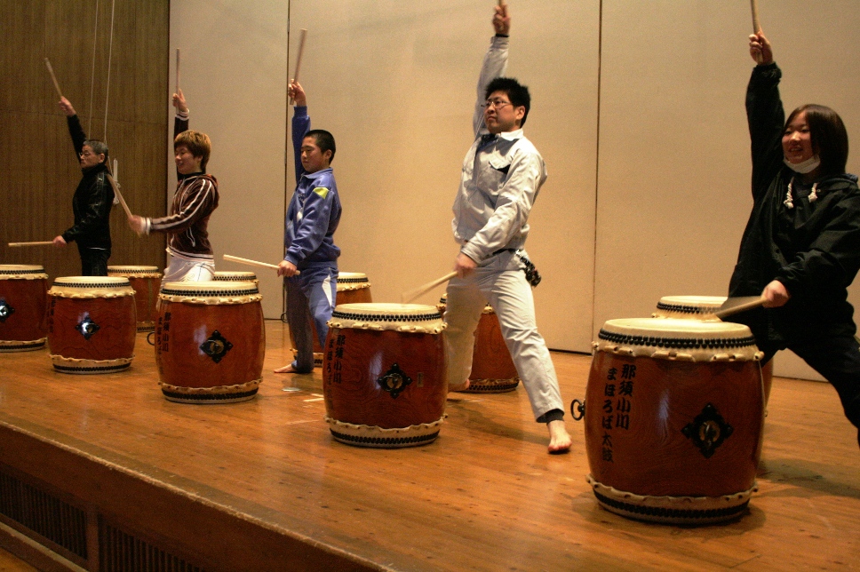 小川中学校和太鼓活用音楽授業（１年１組第２回目）_c0034622_17105761.jpg