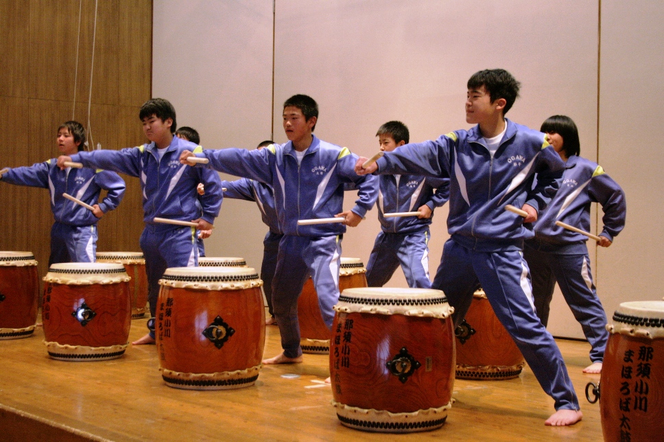 小川中学校和太鼓活用音楽授業（１年１組第２回目）_c0034622_1792521.jpg