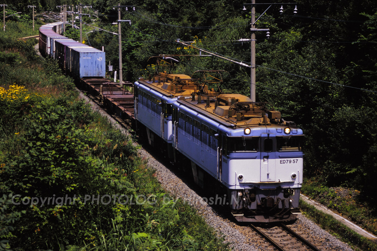 複写]2000/8/17 Thu. 東北本線 -ED75重連貨物/485系,583系は