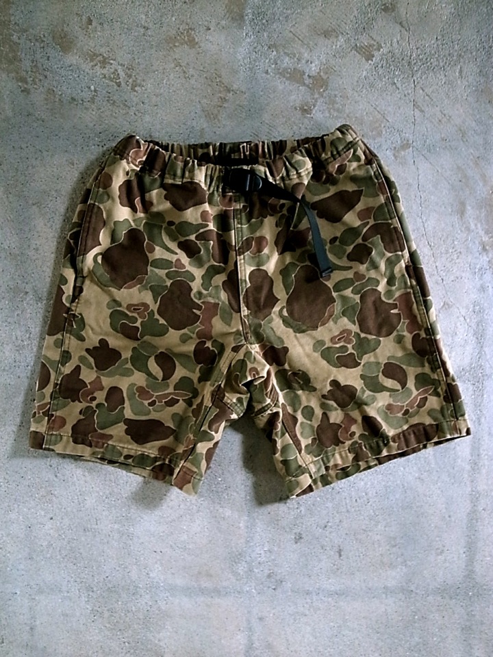 COOCHUCAMP HAPPY SHORTS Camo - クーチューキャンプ ハッピーショーツ（USED加工）　_c0224737_16431664.jpg