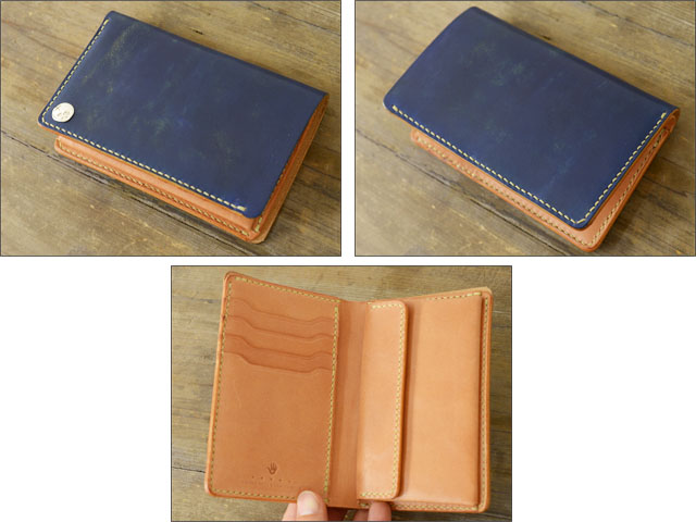 LEATHER&SILVER MOTO 長財布 イエロー手染め