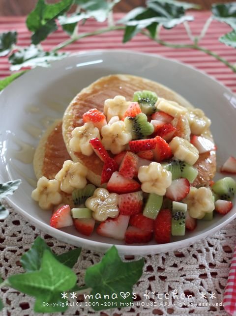  Fruits pancake と 休日ごはん♪_c0139375_13392925.jpg