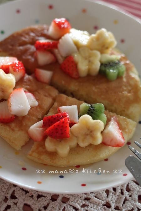  Fruits pancake と 休日ごはん♪_c0139375_13403517.jpg