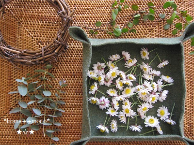 花かんざしのリース m Handmade With Linen Cotton 花かんざしのリース m Handmade With Linen Cotton