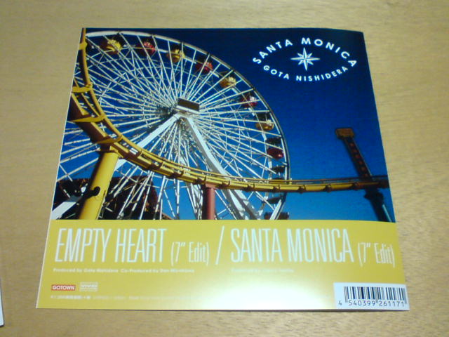 本日到着レコ 〜 Empty Heart/Santa Monica / Gota Nishidera_c0104445_223358.jpg