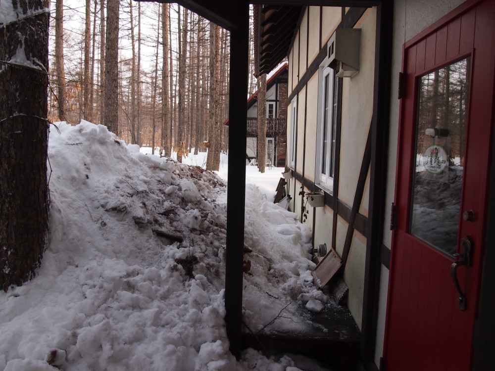 昨日の深夜、轟音とともに落ちた”屋根の雪”_f0276498_15593622.jpg