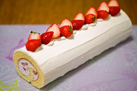 苺ロールのレッスン フレジェ風苺ショートケーキのレッスン ケーキ教室 Cute