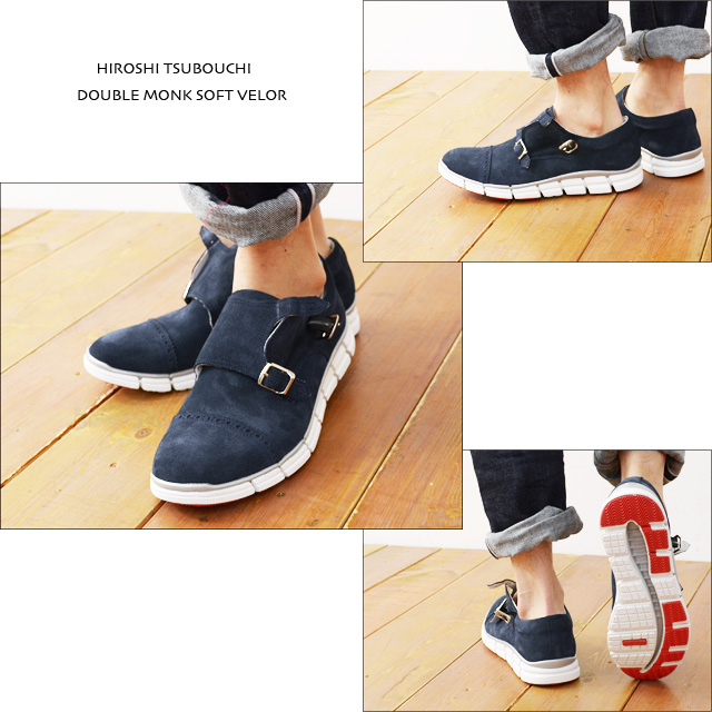HIROSHI TSUBOUCHI [ヒロシ ツボウチ] DOUBLE MONK SOFT VELOR [HTO-AD01] 革靴スニーカー MEN\'S_f0051306_23231147.jpg