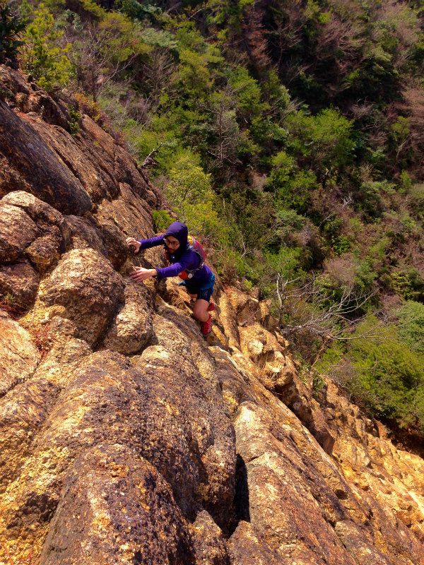 兵庫県 芦屋ロックガーデン Scrambling in Ashiya Rock Garden with Friends of Patgonia 2014/03/21 _b0220886_064421.jpg