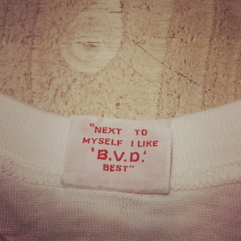 1950s \"B.V.D\" 100% cotton crew-neck OLD UNDER WEAR D.S_d0172088_21173968.jpg