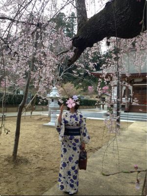 近所の枝垂れ桜、そしてランチ〜♪_c0238971_17174244.jpg