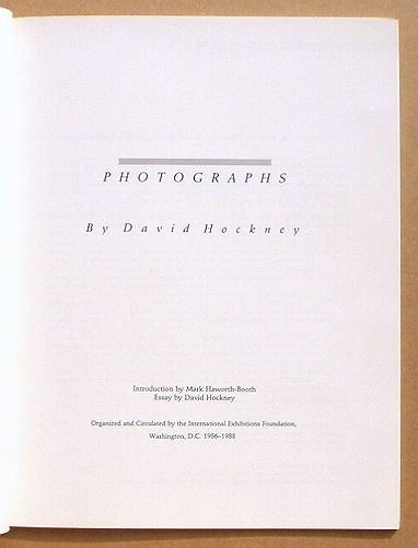 図録 ホックニーのカメラワーク 1986年 ホックニーのカメラワーク | nostos books ノストスブックス