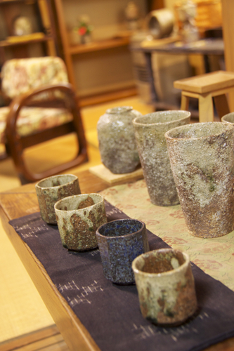 ☆美品☆ 技巧 焼〆苔肌 伊賀焼 窯元 忠央窯 秋野宏和 蓋付き器 香炉