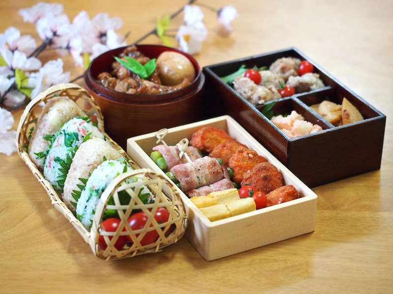 お花見弁当 2014 菜の花と小エビの春色おむすび ゆずママの料理手帳 お花見弁当 2014 菜の花と小エビの春色おむすび ゆずママの料理手帳