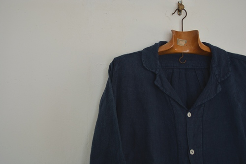 Linen & Hemp Grand-pa shirts over dyed with indigo color _f0226051_1145911.jpg