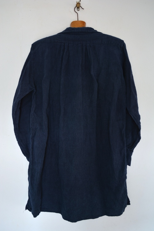 Linen & Hemp Grand-pa shirts over dyed with indigo color _f0226051_11461460.jpg