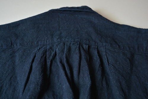 Linen & Hemp Grand-pa shirts over dyed with indigo color _f0226051_11544076.jpg