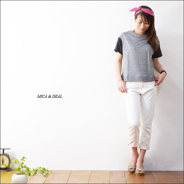 MICA&DEAL [マイカアンドディール] 3素材 Tシャツ [M14A016] LADY\'S_f0051306_16313989.jpg
