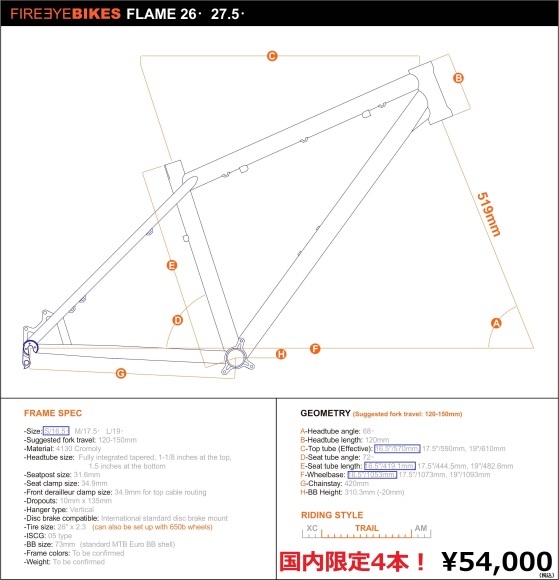 FIREEYE FLAME Raw Finish Limited 入荷！ : Bikeshop Fresh