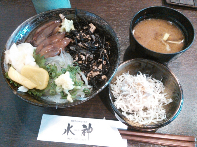 変わり３色丼＠水神(多摩)_c0212604_19135675.jpg