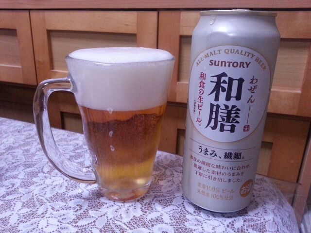 昨夜のビールVol.131 サントリー 和膳 & 中津からあげ_b0042308_5293531.jpg