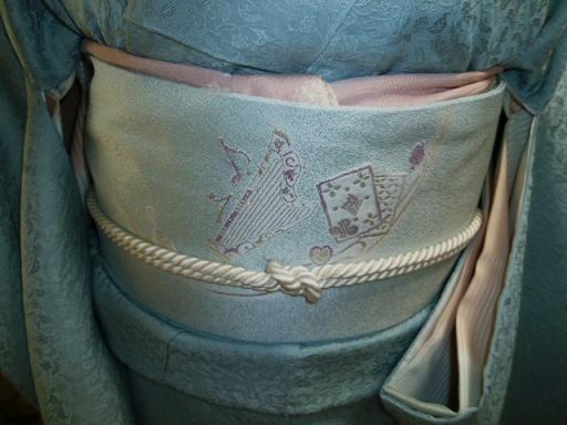 野田淳子さん、楽器の帯、お客様の軽やかな帯。_f0181251_1901371.jpg
