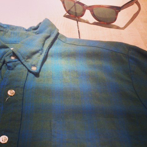 1960s \"Penney\'s\" OLD RAYON S/S CHECK SHIRTS ._d0172088_1849067.jpg