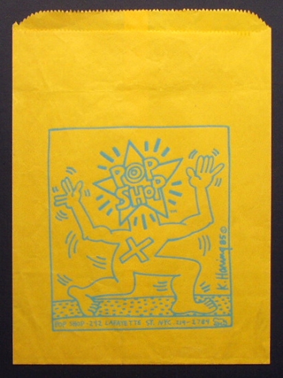 Keith Haring 1987 Pop Shop Tokyo 紙袋　レア キース・ヘリングの紙袋「Pop Shop Tokyo Paper Bag」（1987