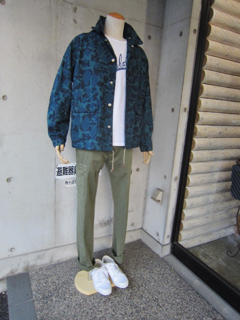 BLUE CAMO WAX COACH JACKET 。。。By Mt.REINIER DESIGN_d0152280_0515668.jpg