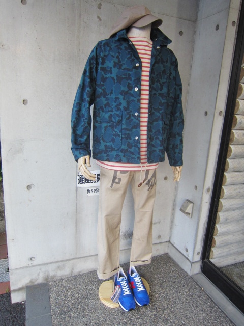 BLUE CAMO WAX COACH JACKET 。。。By Mt.REINIER DESIGN_d0152280_054264.jpg