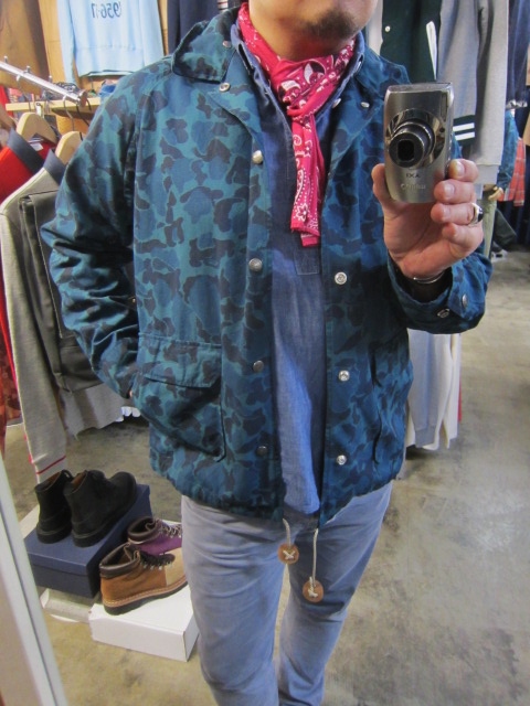 BLUE CAMO WAX COACH JACKET 。。。By Mt.REINIER DESIGN_d0152280_0571417.jpg