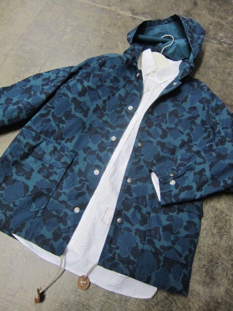 BLUE CAMO WAX COACH JACKET 。。。By Mt.REINIER DESIGN_d0152280_058619.jpg