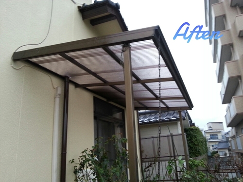 T様邸(佐伯区)外壁塗装および波板張替工事_d0125228_1059625.jpg