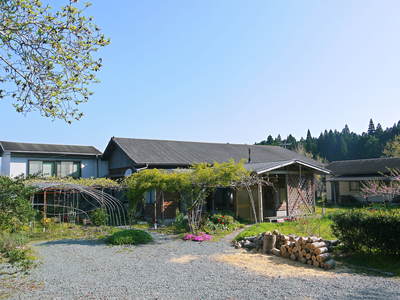 リンゴの花と株式会社旬援隊の敷地内の様子_a0254656_18201295.jpg