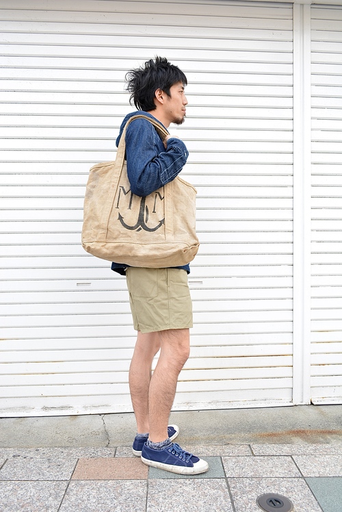 SQUAT original hemp tote bag Marina Militare とお客様スナップ山口君_f0226051_216202.jpg