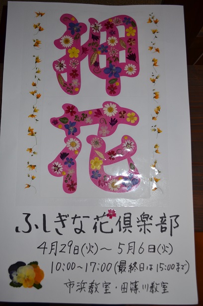 ”ふしぎな花倶楽部” 押し花展_d0230676_1616301.jpg