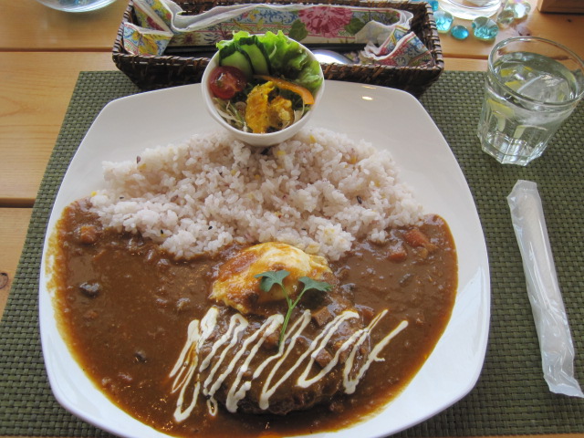 Cafe manaの煮込みバーグカレー_d0199351_19522724.jpg