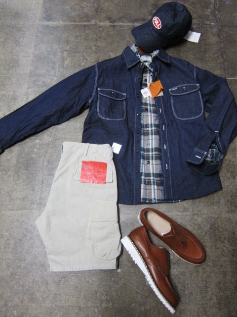今季の本命★ SHORTS の1つ。。。Kato BASIC ・・・ Natural CARGO SHORTS!♪! _d0152280_347278.jpg