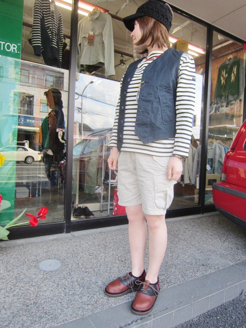 今季の本命★ SHORTS の1つ。。。Kato BASIC ・・・ Natural CARGO SHORTS!♪! _d0152280_35041100.jpg