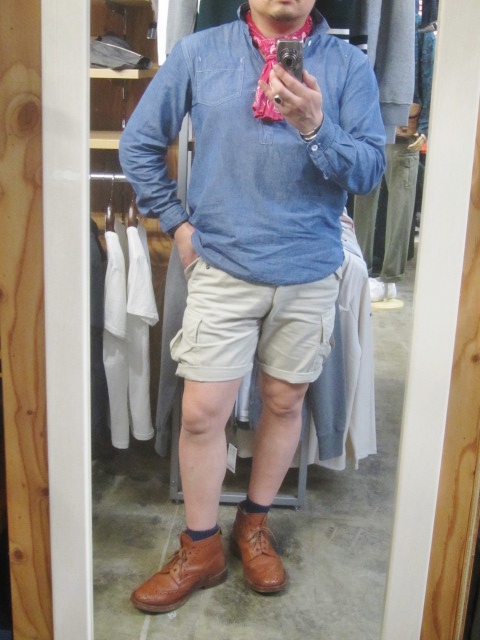今季の本命★ SHORTS の1つ。。。Kato BASIC ・・・ Natural CARGO SHORTS!♪! _d0152280_3541418.jpg