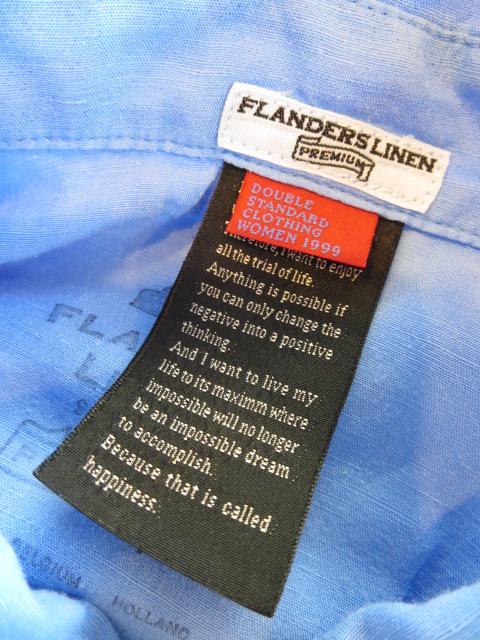 ダブルスタンダードクロージング DOUBLE STANDARD CLOTHING FLANDARS LINEN PREMIUM SH _e0076692_1562676.jpg