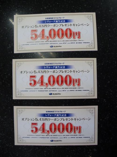 レヴォーグ誕生記念　オプション５.４万円クーポンプレゼントキャンペーン_b0237229_17224253.jpg