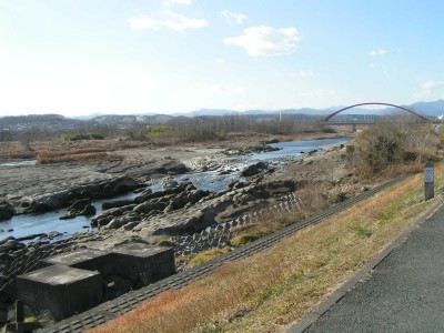 多摩大橋付近の多摩川の河原が一変(1)_c0112172_1359795.jpg