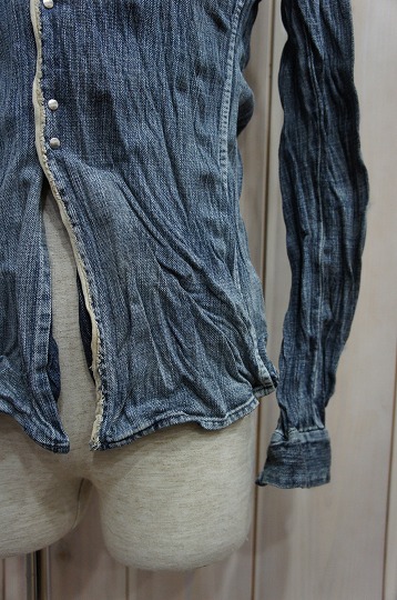 junhashimoto/ジュンハシモトから早くも新作秋物アイテム・SH08-DNM01 DENIM HOOK SHIRTSが入荷☆そして、てっぺん。_b0108653_01325666.jpg