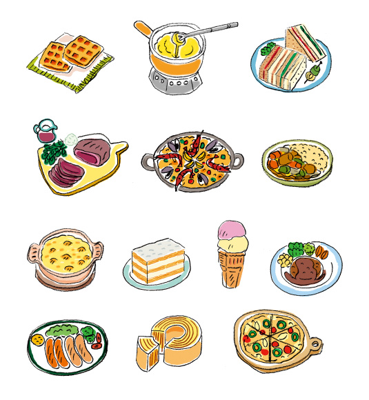 外国メニューのイラスト描きました ペグハウスのてくてく歩き