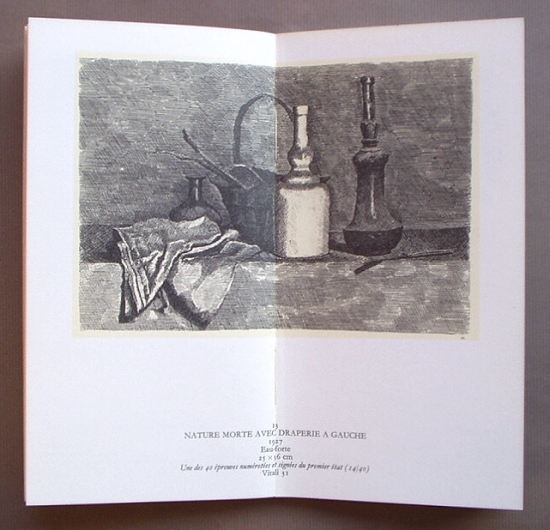 ジョルジオ・モランディの銅版画展図録「Morandi 50 gravures