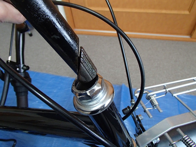 自転車 ハンドル ロック 交換