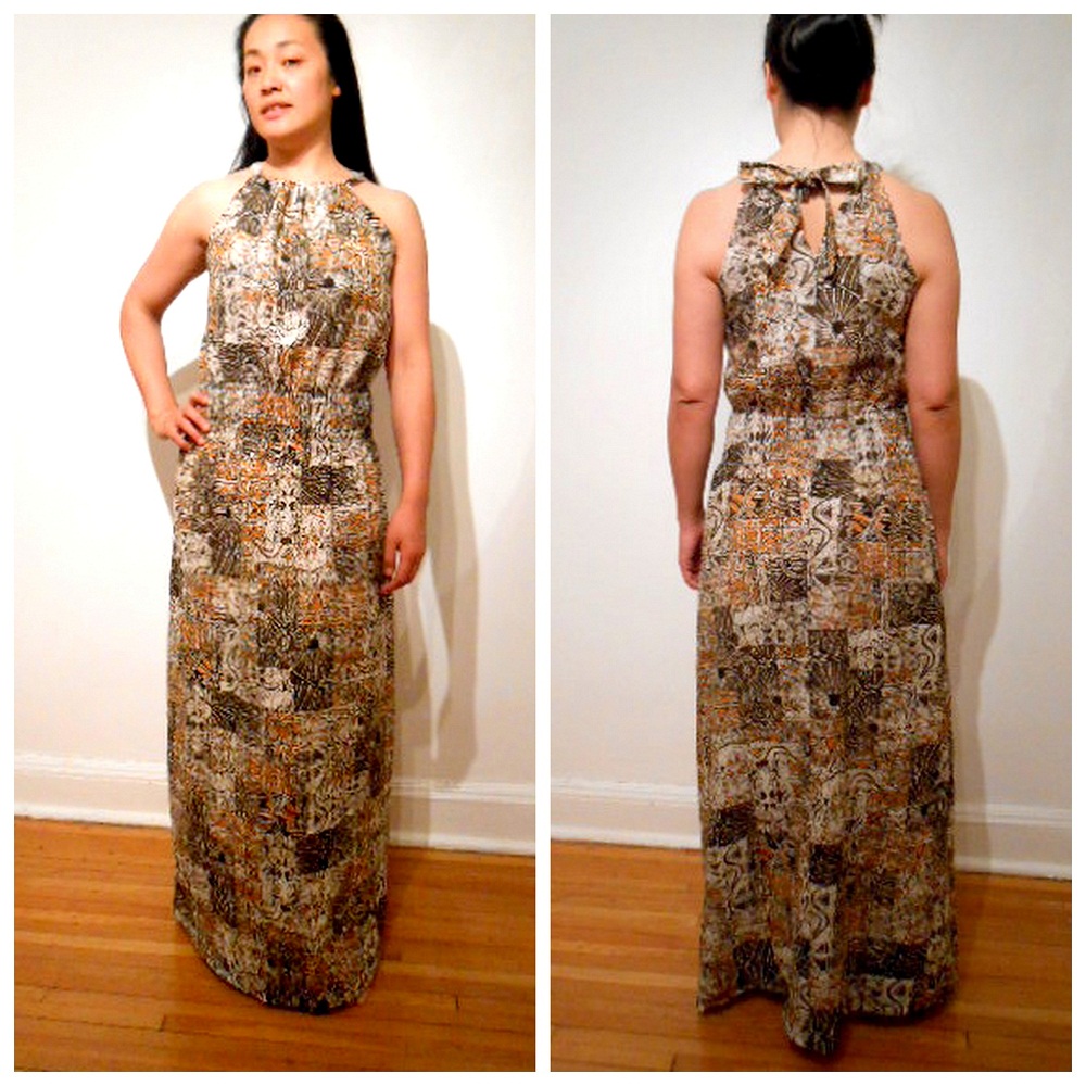 アフリカンプリントで作るホルターネックのドレスとチュニック Sew Easy New York