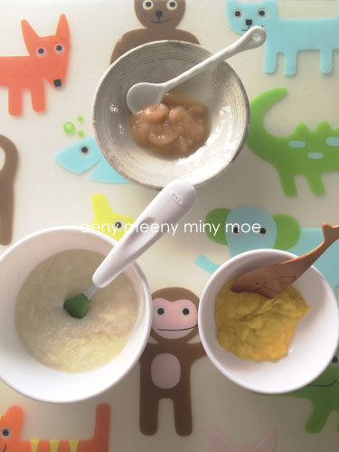 離乳食開始して1ヶ月経った Eeny Meeny Miny Moe